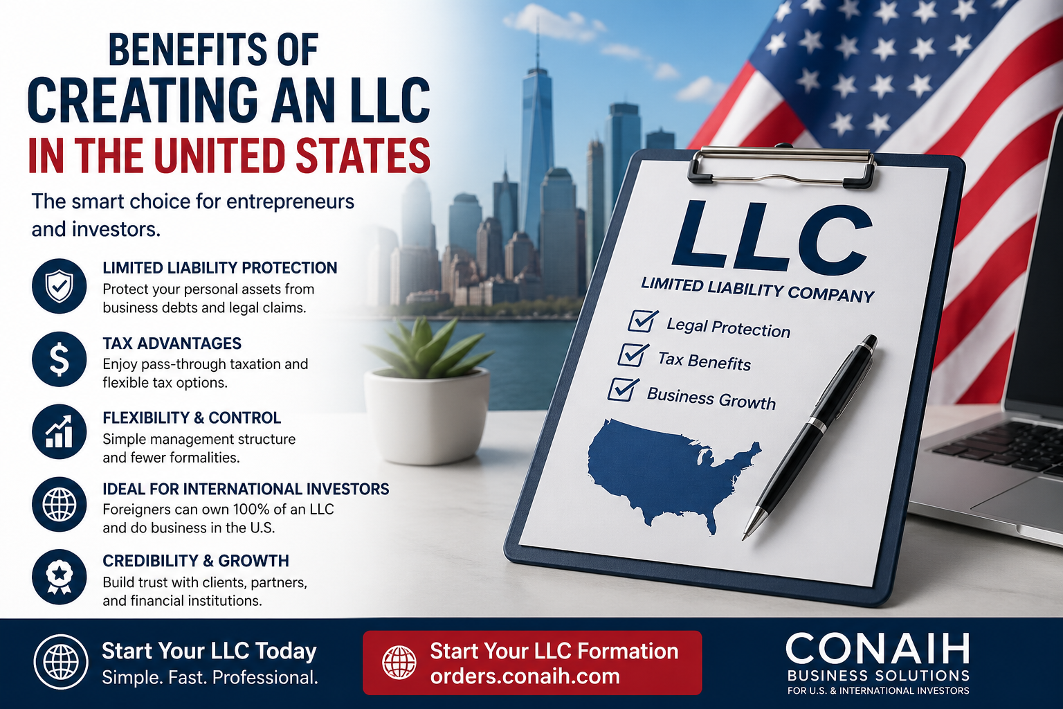 Benefits of creating an LLC in the United States