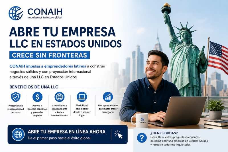 CONAIH impulsa a emprendedores latinos a abrir una LLC en Estados Unidos